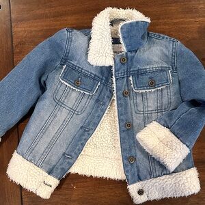 Urban Republic Blue Denim Jacket with White Sherpa